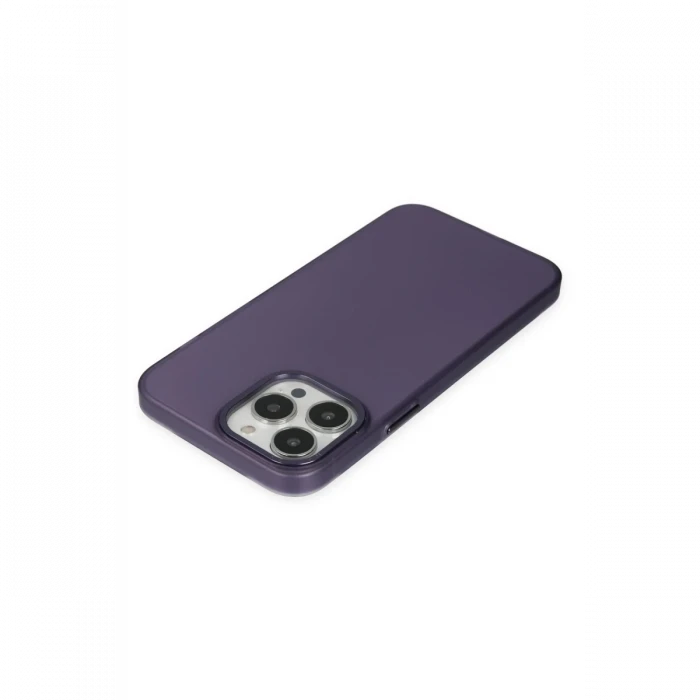 Apple iPhone 14 Pro Max Kılıf Modos Metal Kapak - Mor