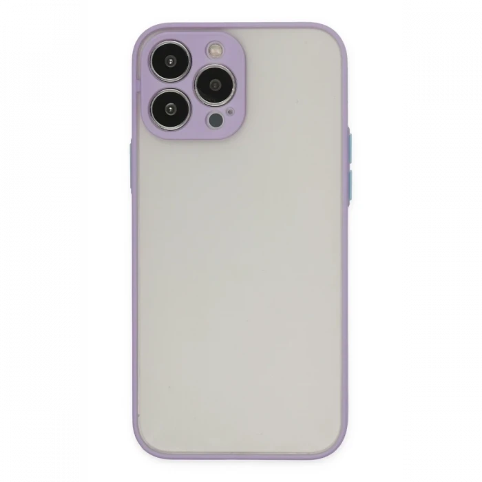 Apple iPhone 14 Pro Max Kılıf Montreal Silikon Kapak - Mor