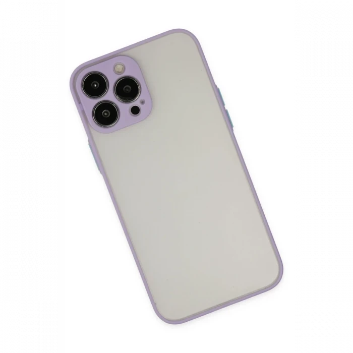 Apple iPhone 14 Pro Max Kılıf Montreal Silikon Kapak - Mor