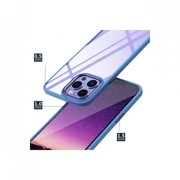 Apple iPhone 14 Pro Max Kılıf Power Silikon - Mavi