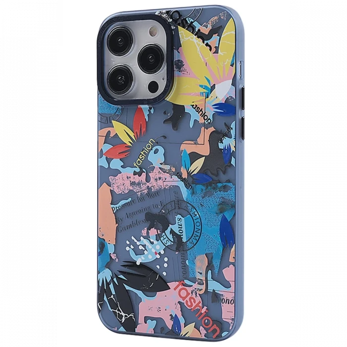 Apple iPhone 14 Pro Max Kılıf Prada Desenli Kapak - Prada Pembe - 1
