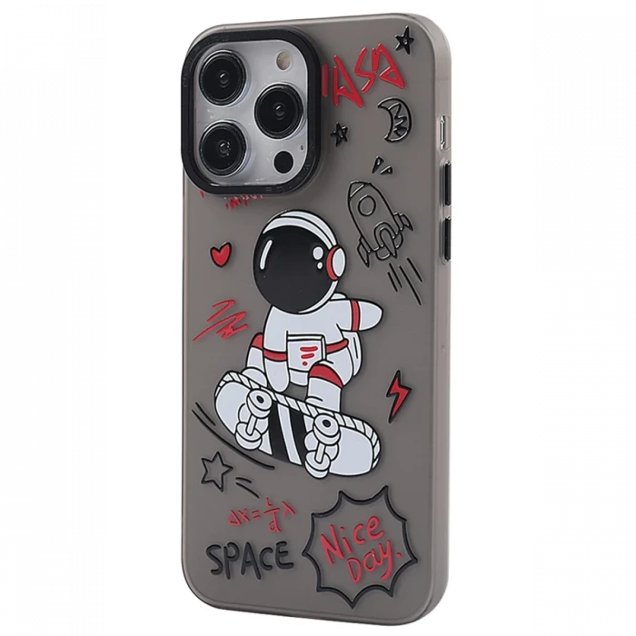 Apple iPhone 14 Pro Max Kılıf Prada Desenli Kapak - Prada Siyah - 1