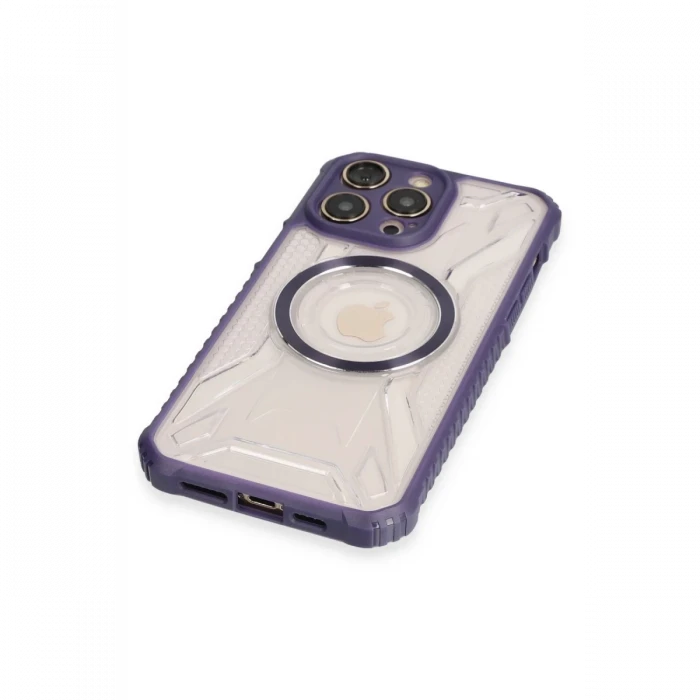 Apple iPhone 14 Pro Max Kılıf Prag Magneticsafe Kapak - Derin Mor