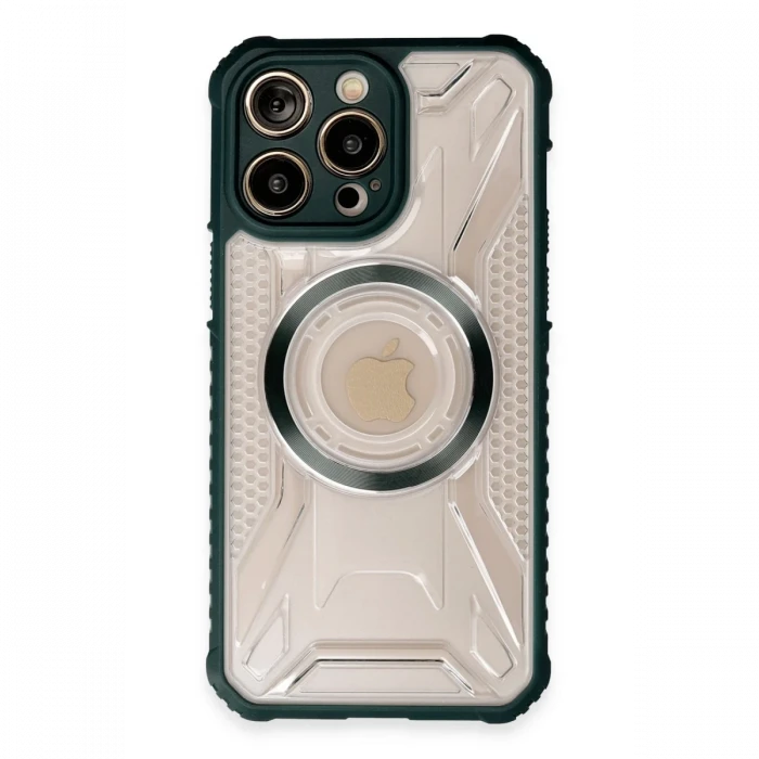 Apple iPhone 14 Pro Max Kılıf Prag Magneticsafe Kapak - Koyu Yeşil