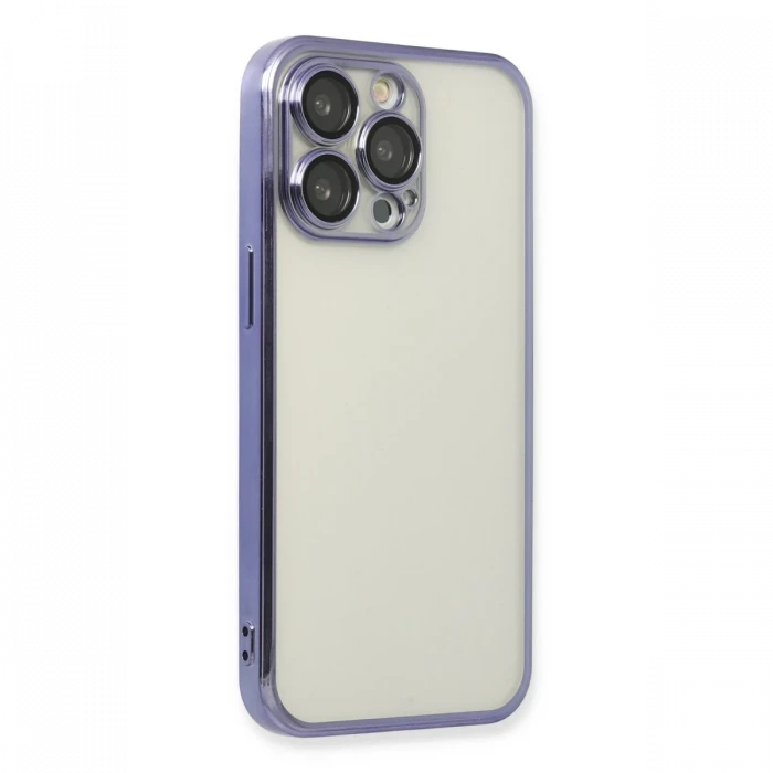 Apple iPhone 14 Pro Max Kılıf Razer Lensli Silikon - Mor