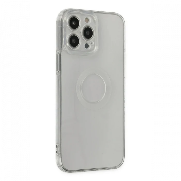 Apple iPhone 14 Pro Max Kılıf Santa Lens Silikon - Şeffaf