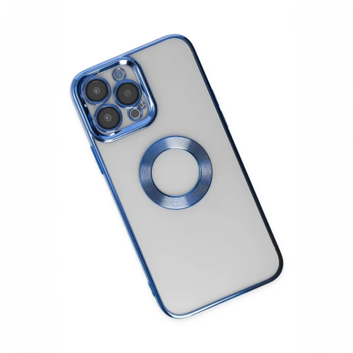 Apple iPhone 14 Pro Max Kılıf Slot Silikon - Mavi