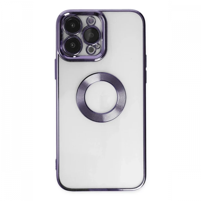 Apple iPhone 14 Pro Max Kılıf Slot Silikon - Mor
