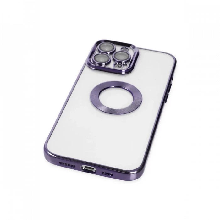 Apple iPhone 14 Pro Max Kılıf Slot Silikon - Mor