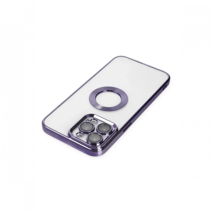 Apple iPhone 14 Pro Max Kılıf Slot Silikon - Mor