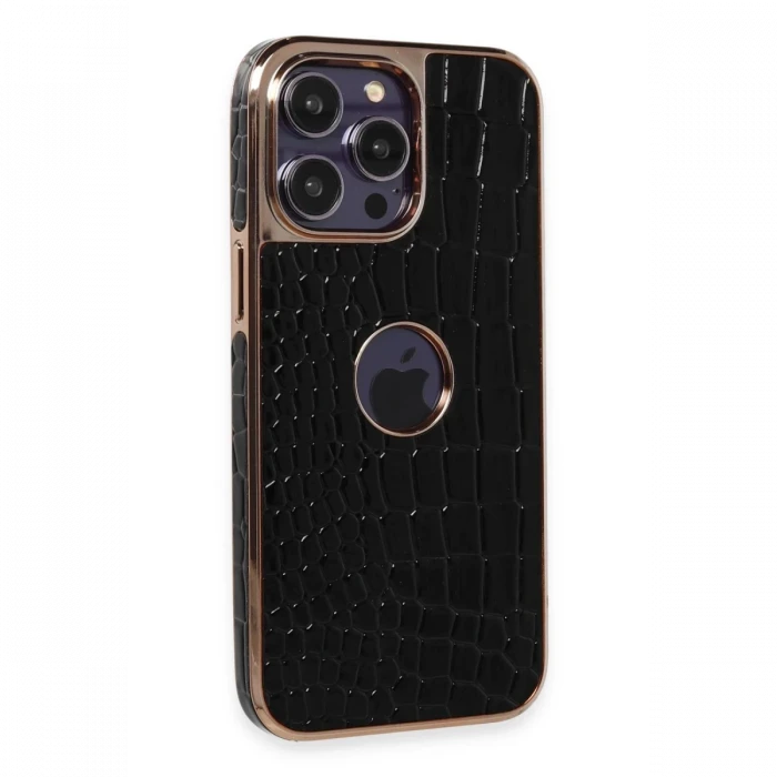 Apple iPhone 14 Pro Max Kılıf Snake Kapak - Siyah