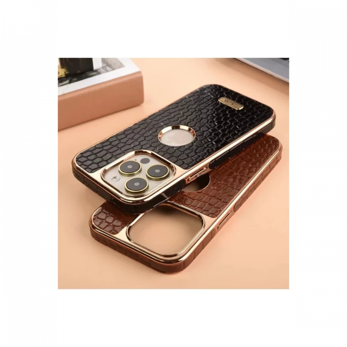 Apple iPhone 14 Pro Max Kılıf Snake Kapak - Siyah