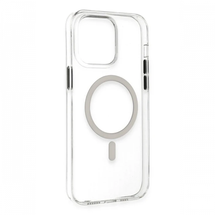Apple iPhone 14 Pro Max Kılıf Tron Şeffaf Magsafe Kapak - Şeffaf