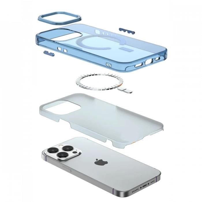 Apple iPhone 14 Pro Max Kılıf Troy Magsafe Kapak - Mor