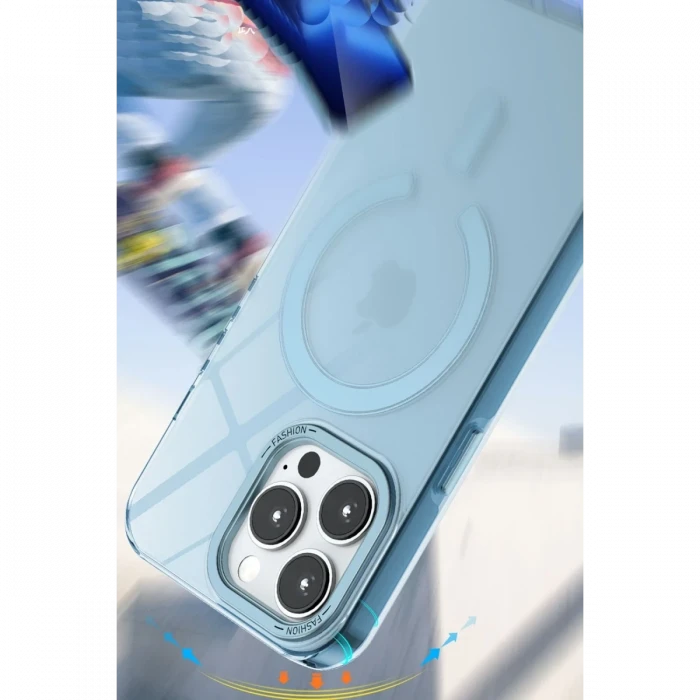 Apple iPhone 14 Pro Max Kılıf Troy Magsafe Kapak - Mor