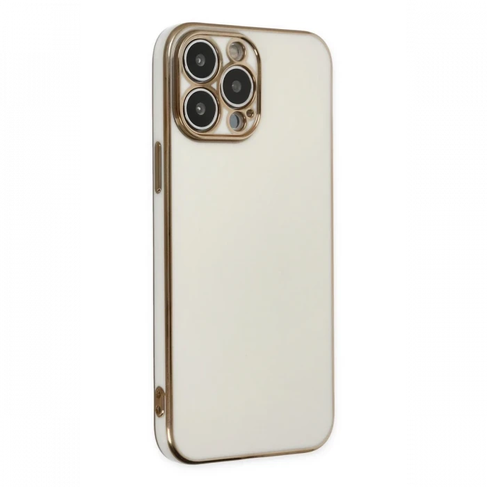 Apple iPhone 14 Pro Max Kılıf Volet Silikon - Beyaz