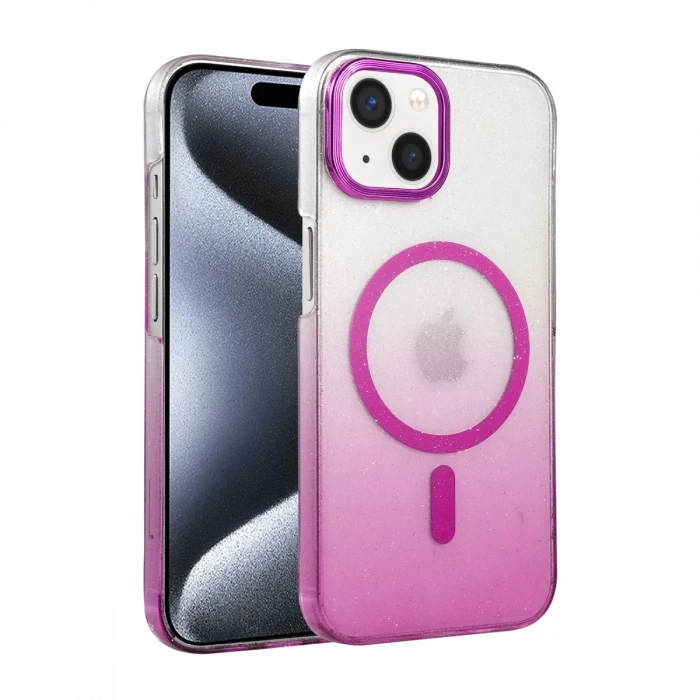 Apple iPhone 15 Plus Glossy Magsafe Kapak - Mor