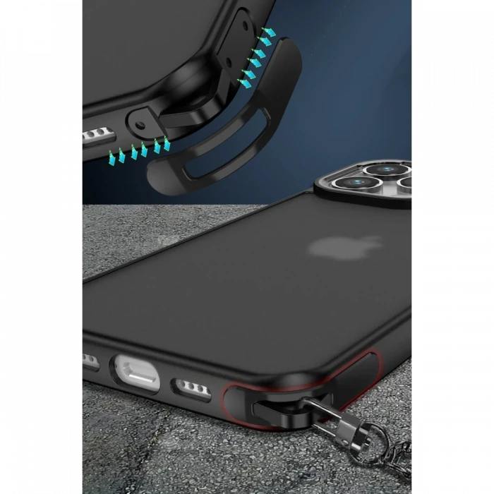 Apple iPhone 15 Pro Kılıf Elegant Kapak - Pudra