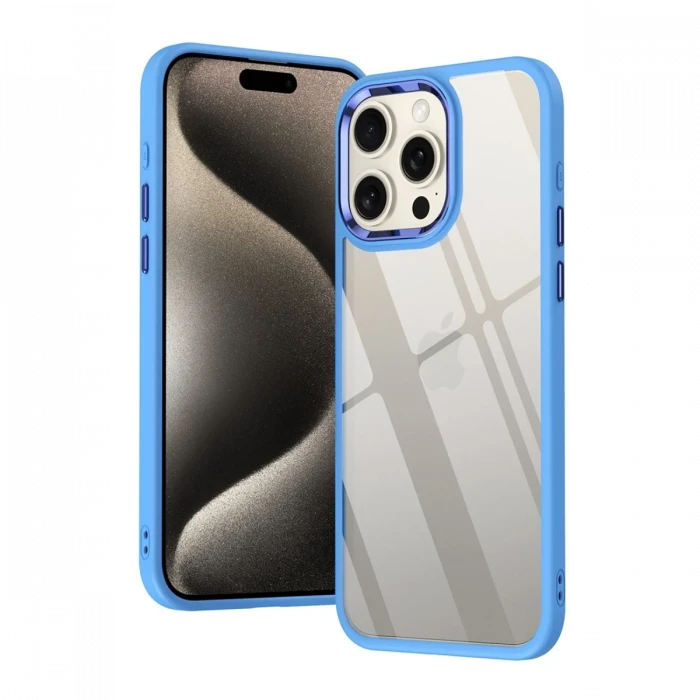 Apple iPhone 15 Pro Kılıf Power Silikon - Mavi