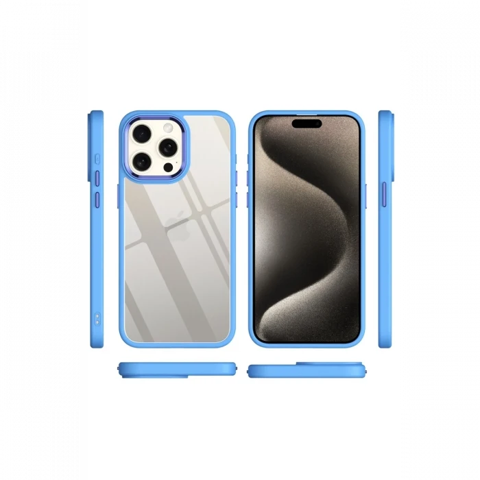Apple iPhone 15 Pro Kılıf Power Silikon - Mavi