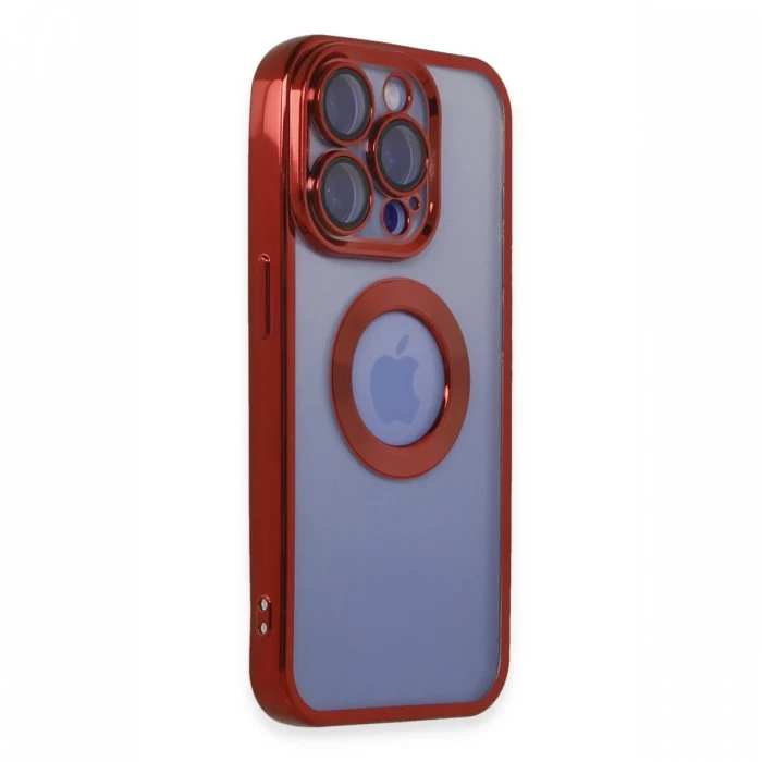 Apple iPhone 15 Pro Kılıf Slot Silikon - Kırmızı
