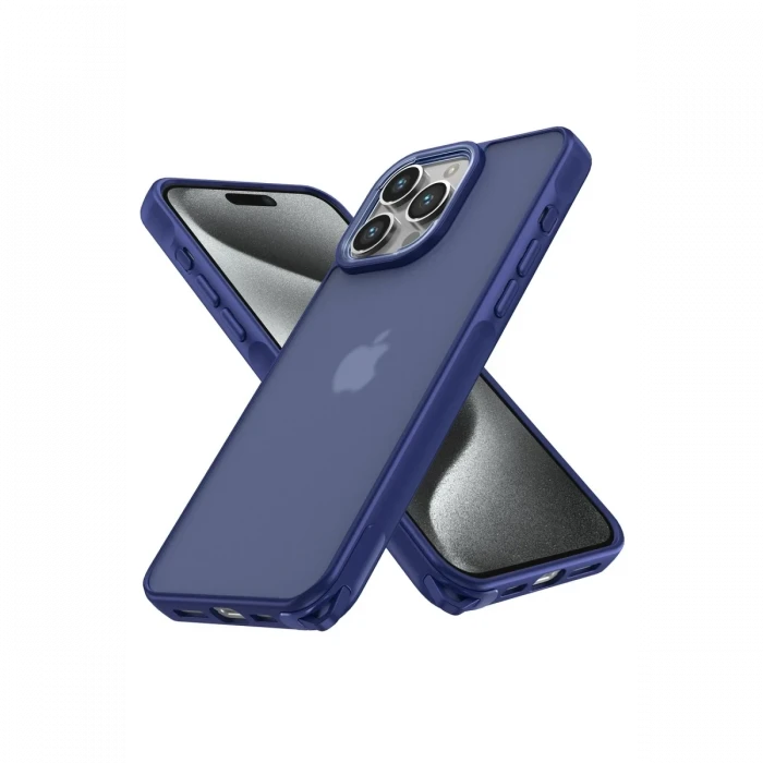 Apple iPhone 15 Pro Max Kılıf Elegant Kapak - Lacivert