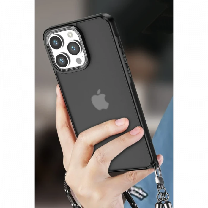 Apple iPhone 15 Pro Max Kılıf Elegant Kapak - Siyah
