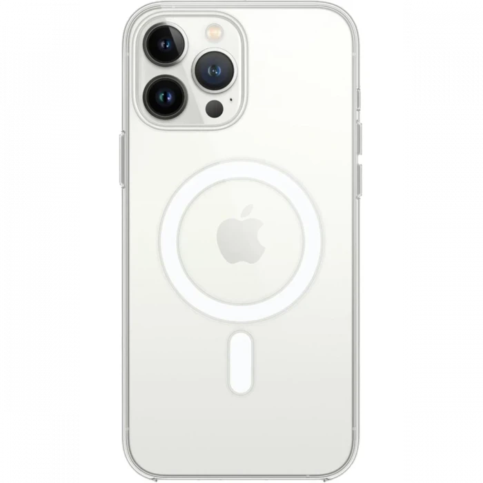 Apple iPhone 15 Pro Max Kılıf Magneticsafe Şeffaf Silikon - Şeffaf