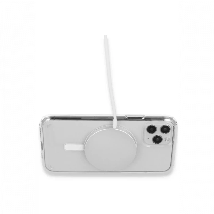 Apple iPhone 15 Pro Max Kılıf Magneticsafe Şeffaf Silikon - Şeffaf