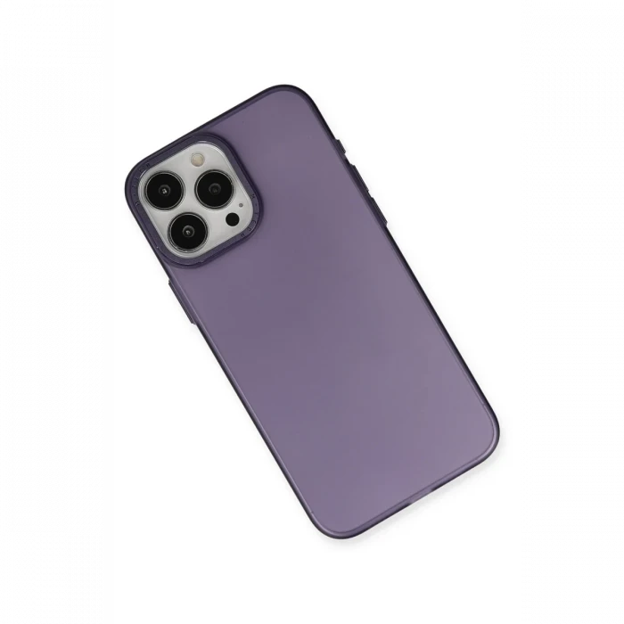 Apple iPhone 15 Pro Max Kılıf Modos Metal Kapak - Derin Mor