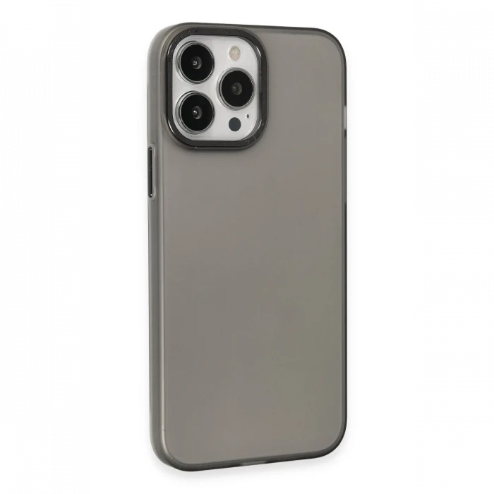 Apple iPhone 15 Pro Max Kılıf Modos Metal Kapak - Siyah