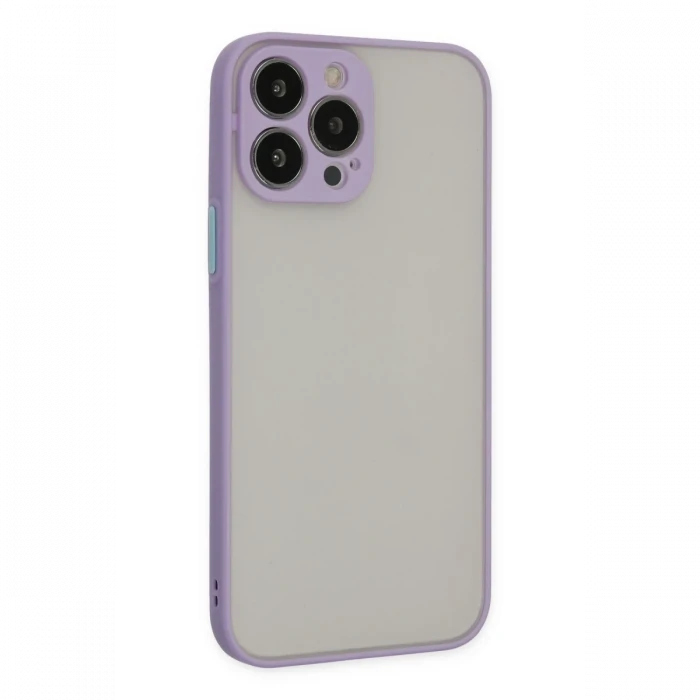 Apple iPhone 15 Pro Max Kılıf Montreal Silikon Kapak - Mor