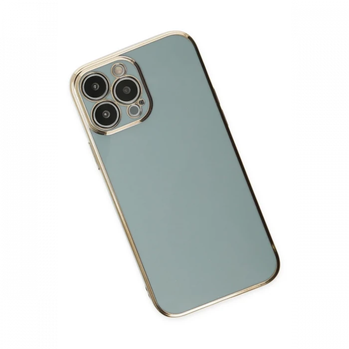 Apple iPhone 15 Pro Max Kılıf Volet Silikon - Açık Yeşil