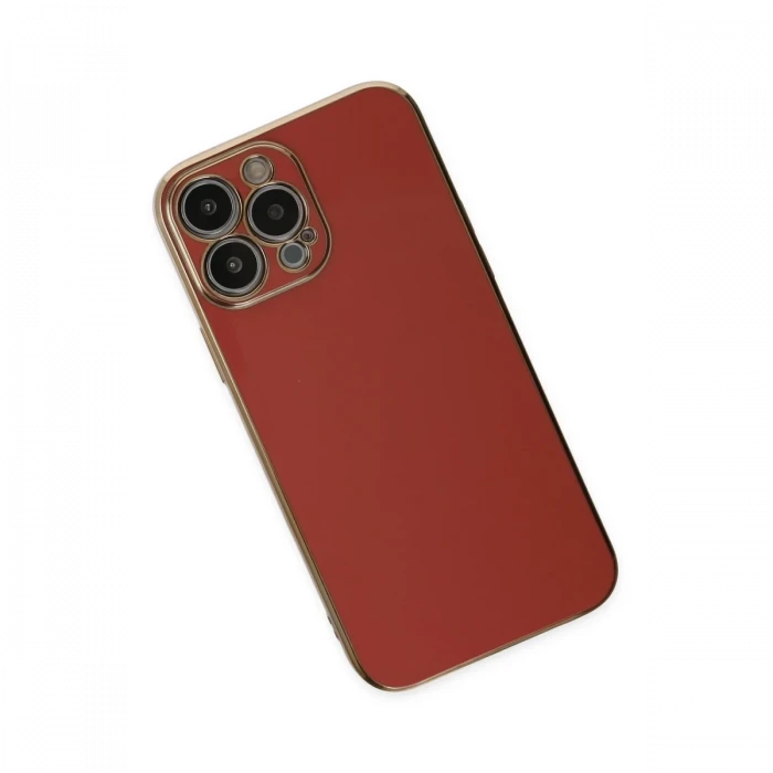 Apple iPhone 15 Pro Max Kılıf Volet Silikon - Kırmızı