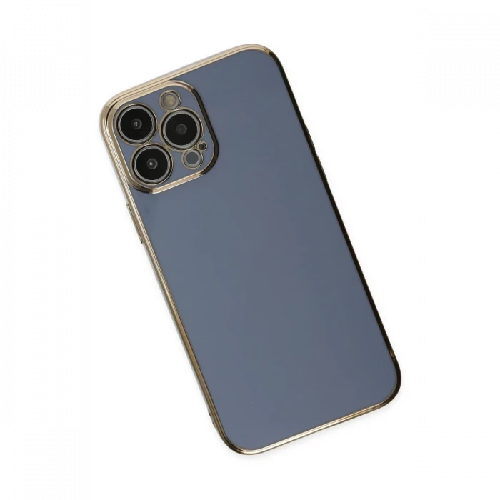 Apple iPhone 15 Pro Max Kılıf Volet Silikon - Mavi