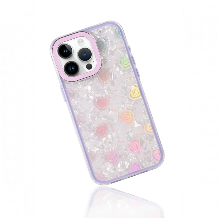 Apple iPhone 15 Pro Max Lumi Desenli Kapak - Mor