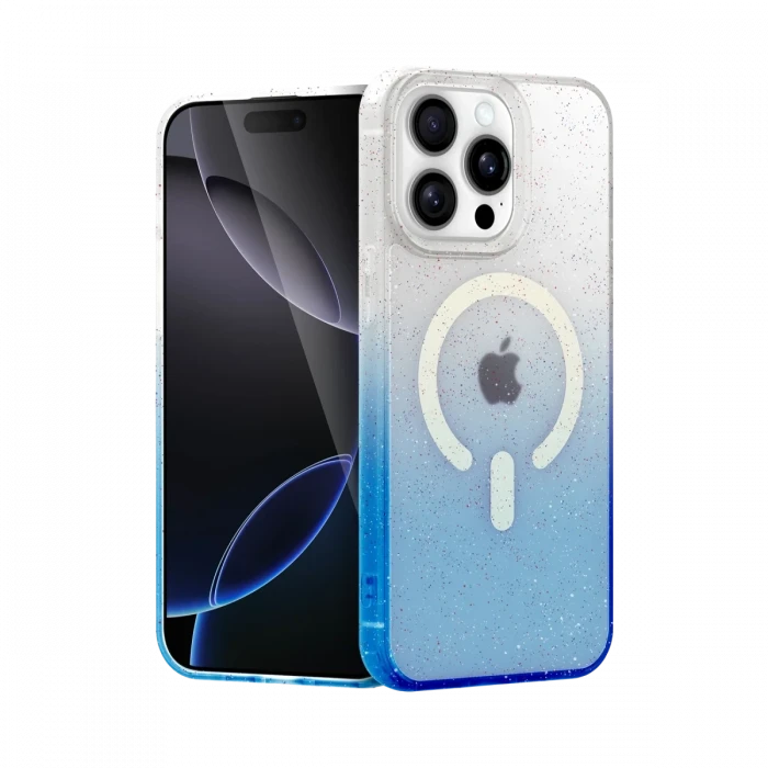 Apple iPhone 15 Pro Max Pummel Shiny Magsafe Kapak - Mavi