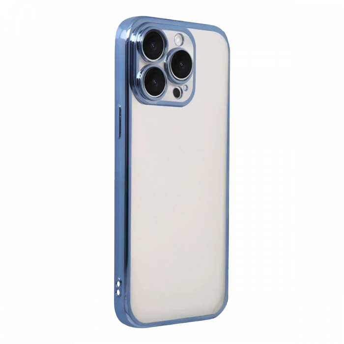 Apple iPhone 15 Pro Max Razer Lensli Silikon - Açık Mavi