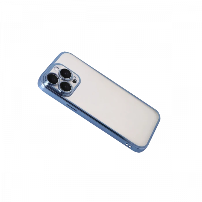 Apple iPhone 15 Pro Max Razer Lensli Silikon - Açık Mavi