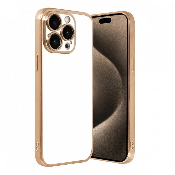 Apple iPhone 15 Pro Max Razer Lensli Silikon - Gold