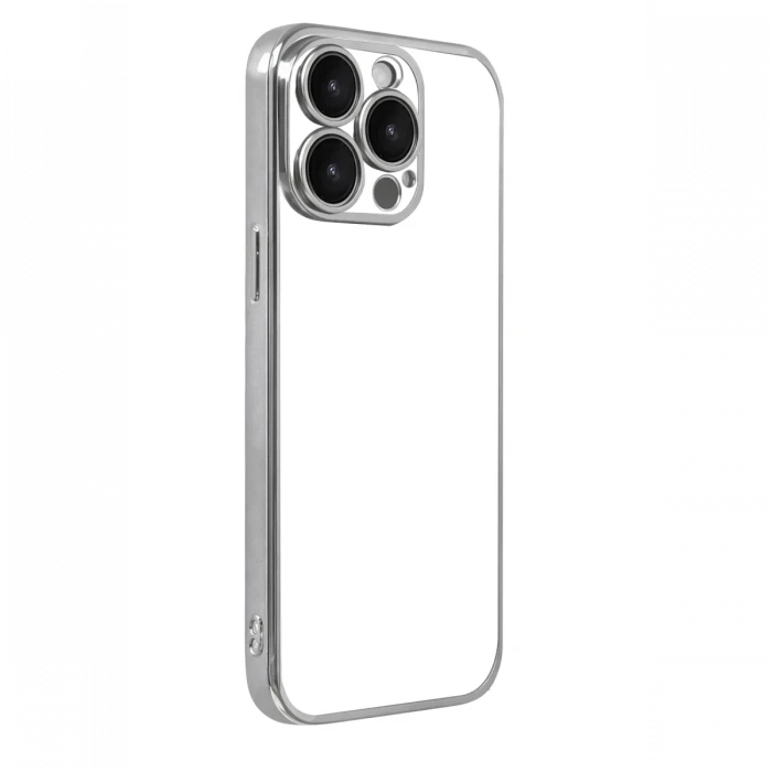 Apple iPhone 15 Pro Max Razer Lensli Silikon - Gümüş