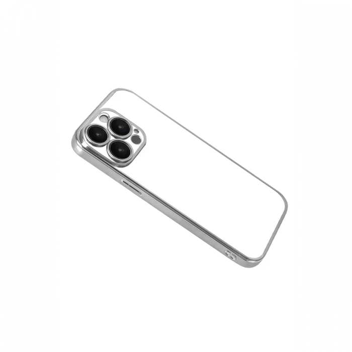 Apple iPhone 15 Pro Max Razer Lensli Silikon - Gümüş