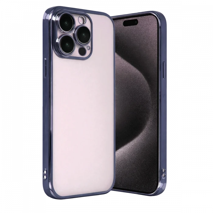 Apple iPhone 15 Pro Max Razer Lensli Silikon - Lacivert