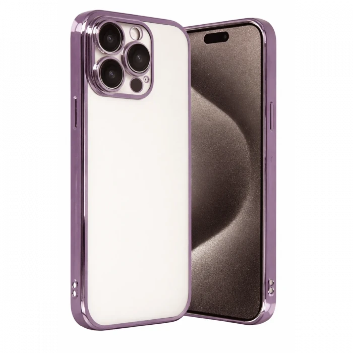 Apple iPhone 15 Pro Max Razer Lensli Silikon - Mor