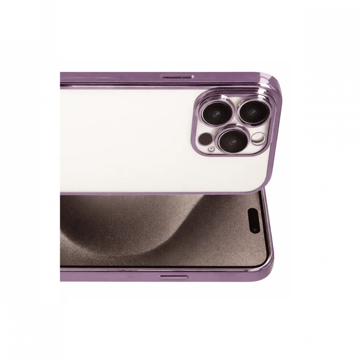 Apple iPhone 15 Pro Max Razer Lensli Silikon - Mor