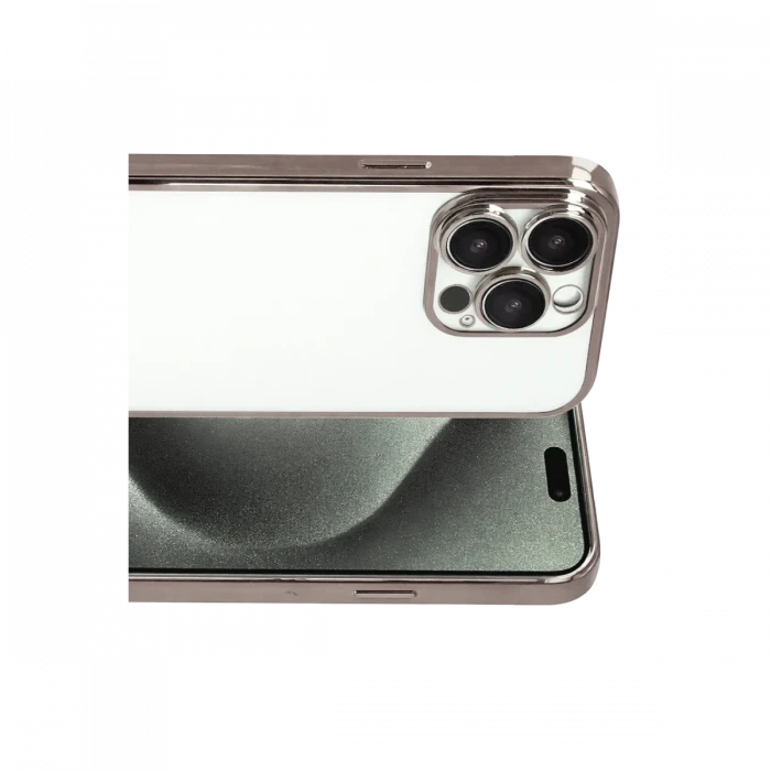 Apple iPhone 15 Pro Max Razer Lensli Silikon - Titan Gri