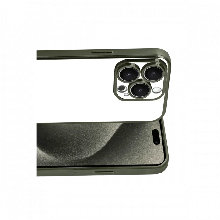 Apple iPhone 15 Pro Max Razer Lensli Silikon - Yeşil