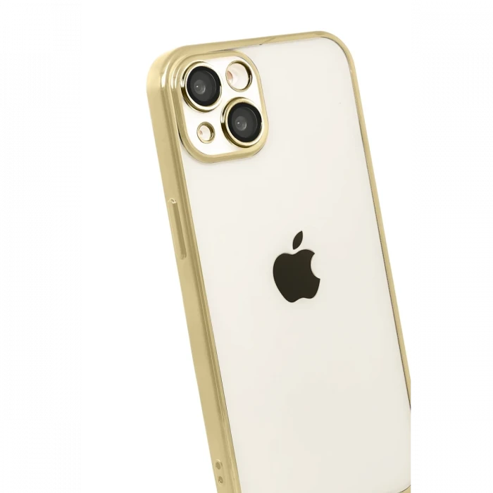 Apple iPhone 15 Razer Lensli Silikon - Gold