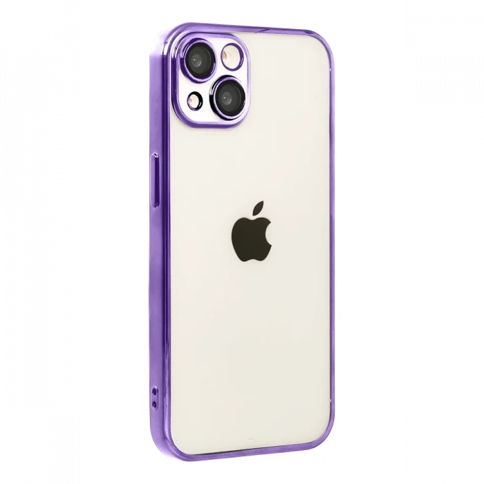 Apple iPhone 15 Razer Lensli Silikon - Mor