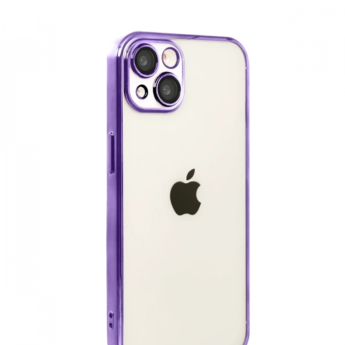 Apple iPhone 15 Razer Lensli Silikon - Mor
